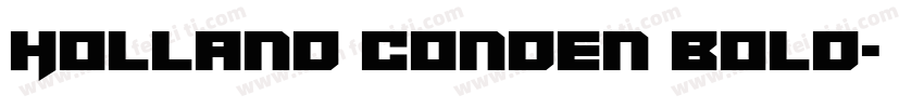 Holland Conden Bold字体转换